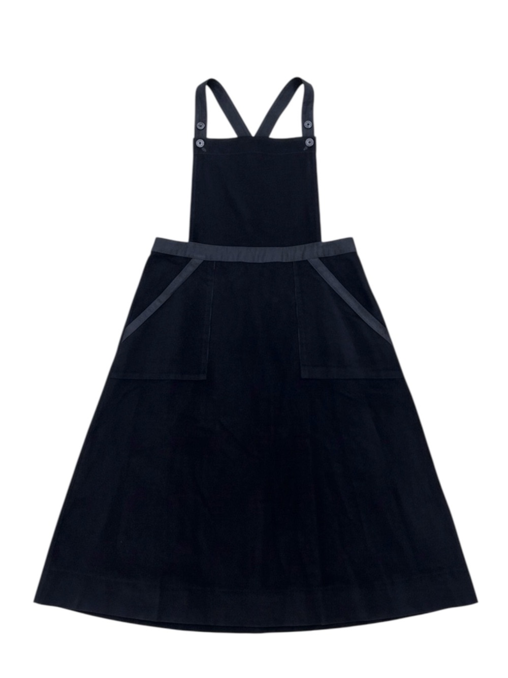 Laura Ashley FW06 Navy Corduroy Pinafore Jumper Midi Overall Dress Sz 10 NWT